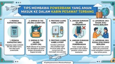 Tips Membawa Powerbank Yang Aman Masuk Ke Dalam Kabin Pesawat Terbang